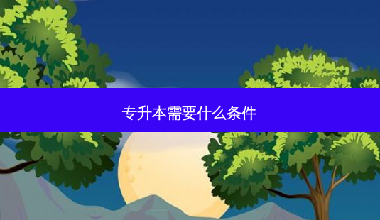 专升本需要什么条件-第1张图片-天智网 专升本需要什么条件-第1张图片-天智网