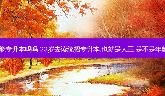 23岁了还能专升本吗吗 23岁去读统招专升本,也就是大三,是不是年龄有点大啊-第1张图片-天智网 23岁了还能专升本吗吗 23岁去读统招专升本,也就是大三,是不是年龄有点大啊-第1张图片-天智网