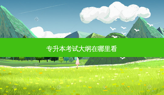 专升本考试大纲在哪里看-第1张图片-天智网 专升本考试大纲在哪里看-第1张图片-天智网