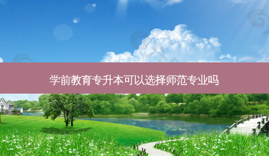 学前教育专升本可以选择师范专业吗-第1张图片-天智网 学前教育专升本可以选择师范专业吗-第1张图片-天智网