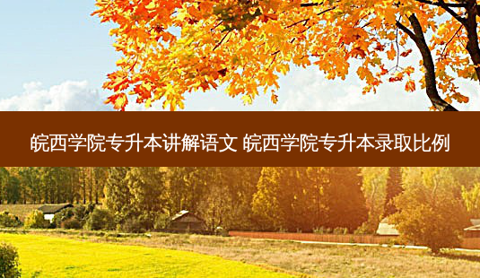 皖西学院专升本讲解语文 皖西学院专升本录取比例-第1张图片-天智网 皖西学院专升本讲解语文 皖西学院专升本录取比例-第1张图片-天智网