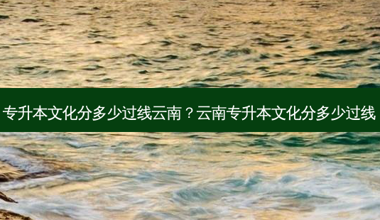 专升本文化分多少过线云南?云南专升本文化分多少过线-第1张图片-天智网 专升本文化分多少过线云南?云南专升本文化分多少过线-第1张图片-天智网