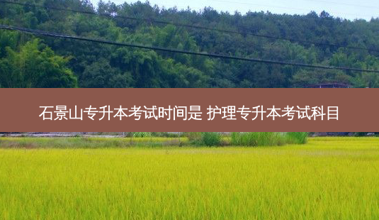 石景山专升本考试时间是 护理专升本考试科目-第1张图片-天智网 石景山专升本考试时间是 护理专升本考试科目-第1张图片-天智网