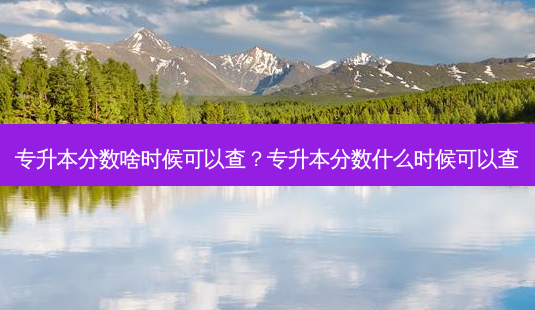 专升本分数啥时候可以查?专升本分数什么时候可以查-第1张图片-天智网 专升本分数啥时候可以查?专升本分数什么时候可以查-第1张图片-天智网