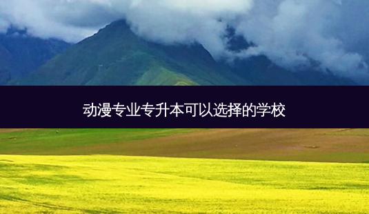 动漫专业专升本可以选择的学校-第1张图片-天智网 动漫专业专升本可以选择的学校-第1张图片-天智网