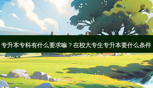 专升本专科有什么要求嘛?在校大专生专升本要什么条件-第1张图片-天智网 专升本专科有什么要求嘛?在校大专生专升本要什么条件-第1张图片-天智网