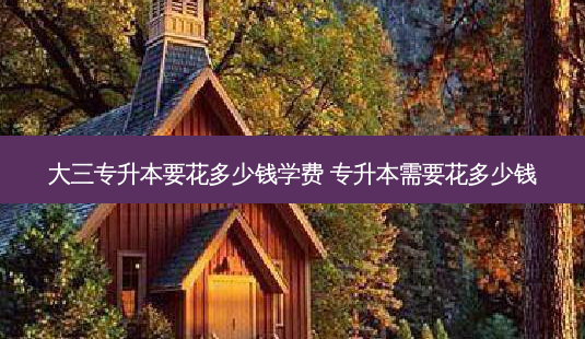 大三专升本要花多少钱学费 专升本需要花多少钱-第1张图片-天智网 大三专升本要花多少钱学费 专升本需要花多少钱-第1张图片-天智网