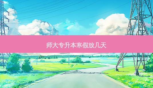 师大专升本寒假放几天-第1张图片-天智网 师大专升本寒假放几天-第1张图片-天智网
