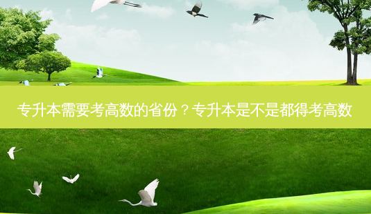 专升本需要考高数的省份?专升本是不是都得考高数-第1张图片-天智网 专升本需要考高数的省份?专升本是不是都得考高数-第1张图片-天智网