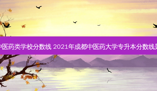 专升本中医药类学校分数线 2021年成都中医药大学专升本分数线是多少分-第1张图片-汇成专升本网