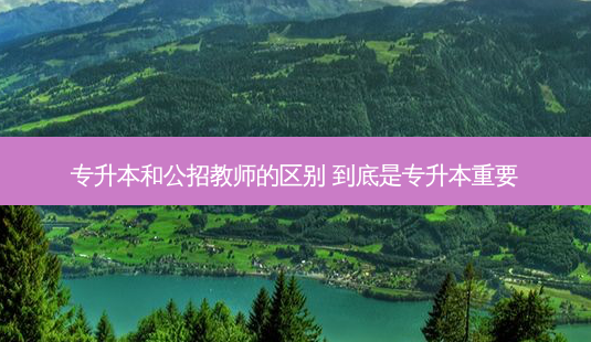 专升本和公招教师的区别 到底是专升本重要-第1张图片-天智网 专升本和公招教师的区别 到底是专升本重要-第1张图片-天智网