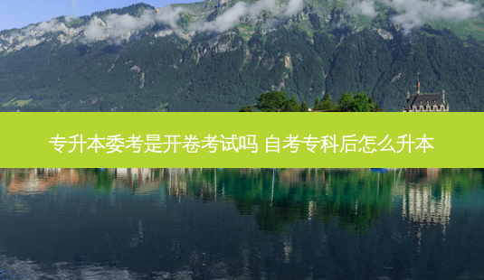 专升本委考是开卷考试吗 自考专科后怎么升本-第1张图片-天智网 专升本委考是开卷考试吗 自考专科后怎么升本-第1张图片-天智网