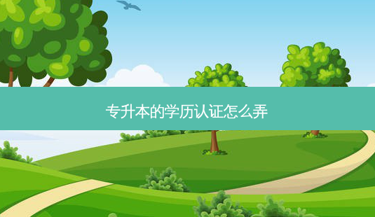 专升本的学历认证怎么弄-第1张图片-天智网 专升本的学历认证怎么弄-第1张图片-天智网