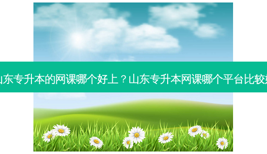 山东专升本的网课哪个好上?山东专升本网课哪个平台比较好-第1张图片-天智网 山东专升本的网课哪个好上?山东专升本网课哪个平台比较好-第1张图片-天智网