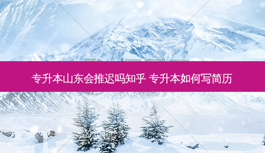 专升本山东会推迟吗知乎 专升本如何写简历-第1张图片-天智网 专升本山东会推迟吗知乎 专升本如何写简历-第1张图片-天智网