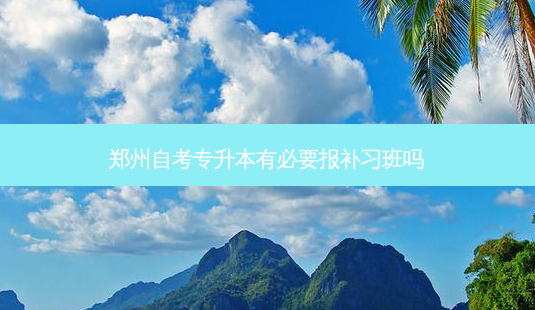 郑州自考专升本有必要报补习班吗-第1张图片-天智网 郑州自考专升本有必要报补习班吗-第1张图片-天智网