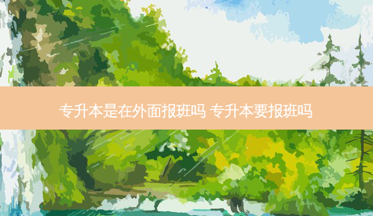 专升本是在外面报班吗 专升本要报班吗-第1张图片-天智网 专升本是在外面报班吗 专升本要报班吗-第1张图片-天智网