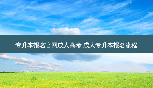 专升本报名官网成人高考 成人专升本报名流程-第1张图片-天智网 专升本报名官网成人高考 成人专升本报名流程-第1张图片-天智网
