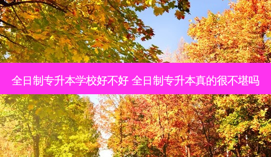 全日制专升本学校好不好 全日制专升本真的很不堪吗-第1张图片-汇成专升本网