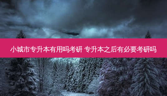 小城市专升本有用吗考研 专升本之后有必要考研吗-第1张图片-天智网 小城市专升本有用吗考研 专升本之后有必要考研吗-第1张图片-天智网