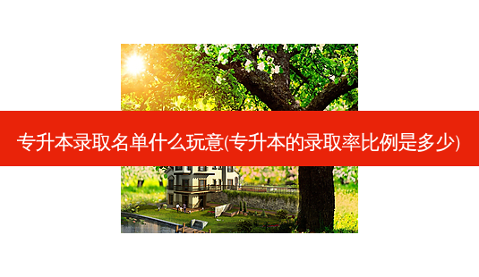 专升本录取名单什么玩意(专升本的录取率比例是多少)-第1张图片-天智网 专升本录取名单什么玩意(专升本的录取率比例是多少)-第1张图片-天智网