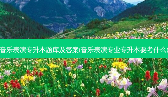 音乐表演专升本题库及答案(音乐表演专业专升本要考什么)-第1张图片-天智网 音乐表演专升本题库及答案(音乐表演专业专升本要考什么)-第1张图片-天智网