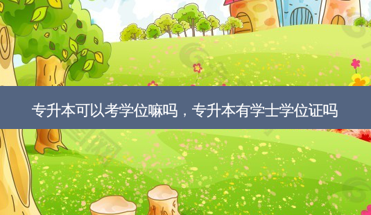 专升本可以考学位嘛吗,专升本有学士学位证吗-第1张图片-天智网 专升本可以考学位嘛吗,专升本有学士学位证吗-第1张图片-天智网