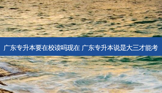 广东专升本要在校读吗现在 广东专升本说是大三才能考-第1张图片-天智网 广东专升本要在校读吗现在 广东专升本说是大三才能考-第1张图片-天智网