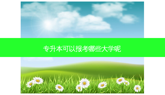 专升本可以报考哪些大学呢-第1张图片-天智网 专升本可以报考哪些大学呢-第1张图片-天智网