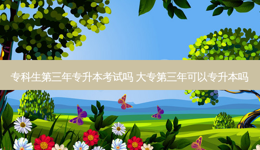 专科生第三年专升本考试吗 大专第三年可以专升本吗-第1张图片-天智网 专科生第三年专升本考试吗 大专第三年可以专升本吗-第1张图片-天智网