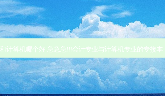 专升本会计和计算机哪个好 急急急!!!会计专业与计算机专业的专接本 哪个更容易-第1张图片-天智网 专升本会计和计算机哪个好 急急急!!!会计专业与计算机专业的专接本 哪个更容易-第1张图片-天智网