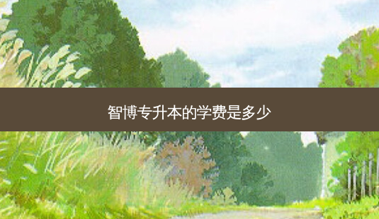 智博专升本的学费是多少-第1张图片-天智网 智博专升本的学费是多少-第1张图片-天智网