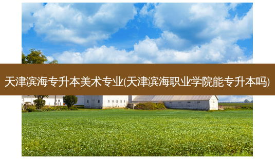 天津滨海专升本美术专业(天津滨海职业学院能专升本吗)-第1张图片-天智网 天津滨海专升本美术专业(天津滨海职业学院能专升本吗)-第1张图片-天智网