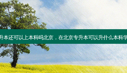 专升本还可以上本科吗北京,在北京专升本可以升什么本科学校-第1张图片-天智网 专升本还可以上本科吗北京,在北京专升本可以升什么本科学校-第1张图片-天智网