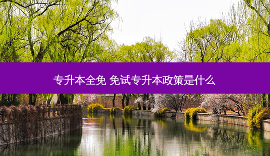 专升本全免 免试专升本政策是什么-第1张图片-天智网 专升本全免 免试专升本政策是什么-第1张图片-天智网