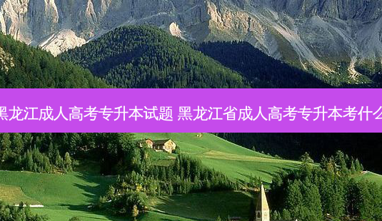 黑龙江成人高考专升本试题 黑龙江省成人高考专升本考什么-第1张图片-天智网 黑龙江成人高考专升本试题 黑龙江省成人高考专升本考什么-第1张图片-天智网