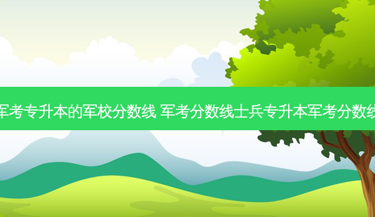 军考专升本的军校分数线 军考分数线士兵专升本军考分数线-第1张图片-汇成专升本网