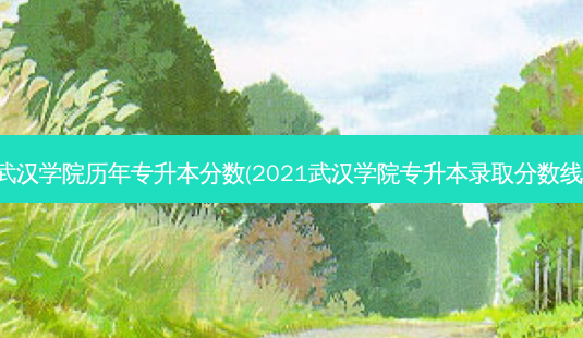 武汉学院历年专升本分数(2021武汉学院专升本录取分数线)-第1张图片-汇成专升本网