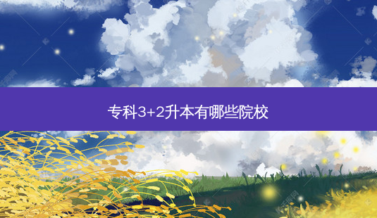 专科3+2升本有哪些院校-第1张图片-天智网 专科3+2升本有哪些院校-第1张图片-天智网