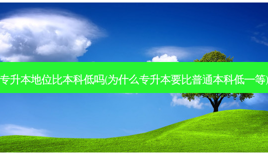 专升本地位比本科低吗(为什么专升本要比普通本科低一等)-第1张图片-天智网 专升本地位比本科低吗(为什么专升本要比普通本科低一等)-第1张图片-天智网