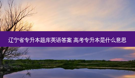 辽宁省专升本题库英语答案 高考专升本是什么意思-第1张图片-天智网 辽宁省专升本题库英语答案 高考专升本是什么意思-第1张图片-天智网