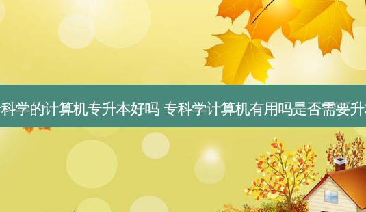 专科学的计算机专升本好吗 专科学计算机有用吗是否需要升本-第1张图片-天智网 专科学的计算机专升本好吗 专科学计算机有用吗是否需要升本-第1张图片-天智网