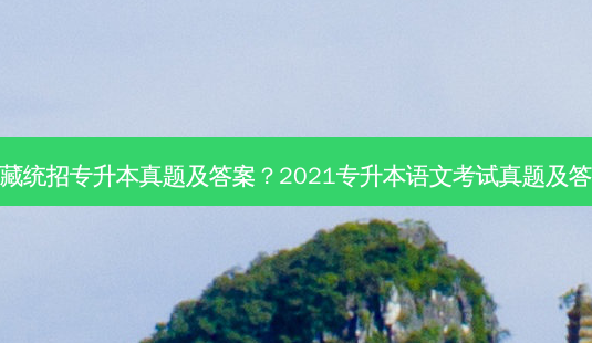 *** 统招专升本真题及答案?2021专升本语文考试真题及答案-第1张图片-天智网 *** 统招专升本真题及答案?2021专升本语文考试真题及答案-第1张图片-天智网