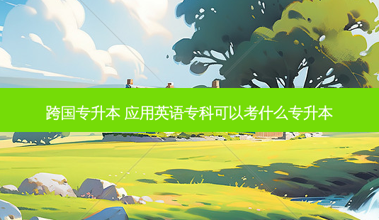 跨国专升本 应用英语专科可以考什么专升本-第1张图片-天智网 跨国专升本 应用英语专科可以考什么专升本-第1张图片-天智网