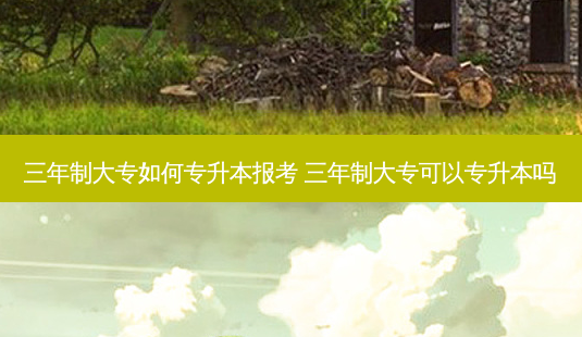 三年制大专如何专升本报考 三年制大专可以专升本吗-第1张图片-汇成专升本网