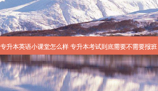 专升本英语小课堂怎么样 专升本考试到底需要不需要报班-第1张图片-汇成专升本网