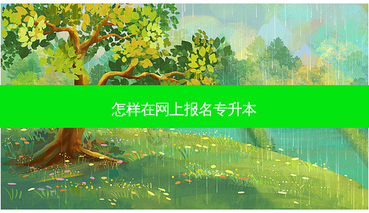 怎样在网上报名专升本-第1张图片-天智网 怎样在网上报名专升本-第1张图片-天智网