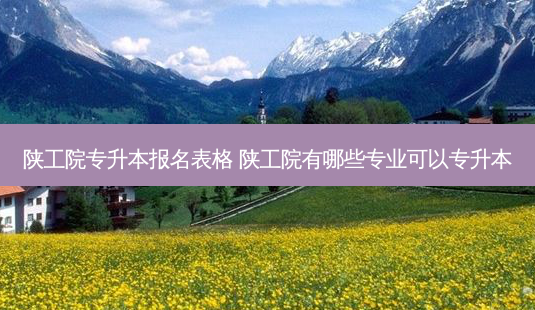 陕工院专升本报名表格 陕工院有哪些专业可以专升本-第1张图片-天智网 陕工院专升本报名表格 陕工院有哪些专业可以专升本-第1张图片-天智网