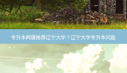 专升本网课推荐辽宁大学?辽宁大学专升本问题-第1张图片-天智网 专升本网课推荐辽宁大学?辽宁大学专升本问题-第1张图片-天智网