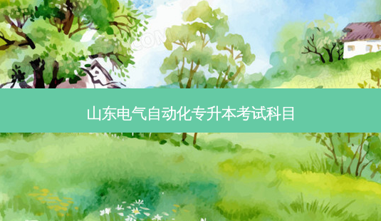 山东电气自动化专升本考试科目-第1张图片-天智网 山东电气自动化专升本考试科目-第1张图片-天智网